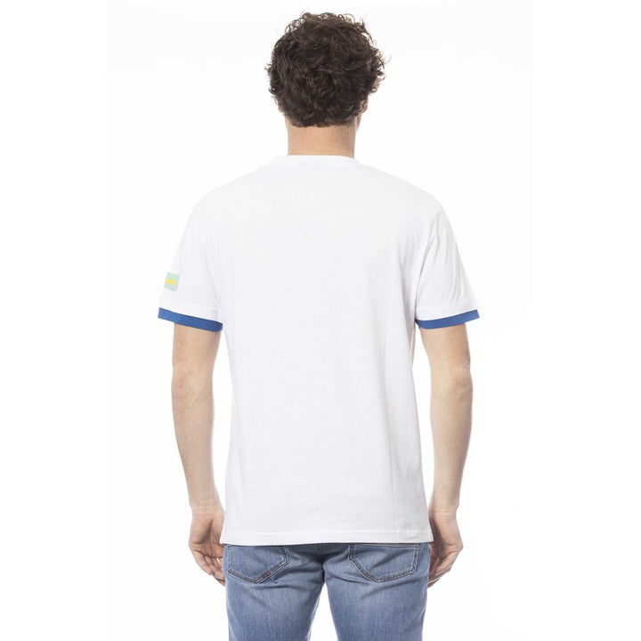 Weißes Baumwolle Männer T-Shirt