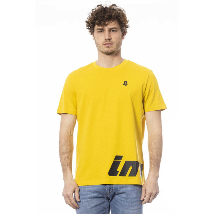 Gelbes Baumwolle Männer T-Shirt
