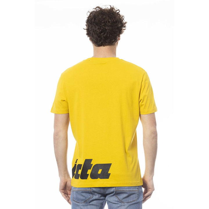 Gelbes Baumwolle Männer T-Shirt