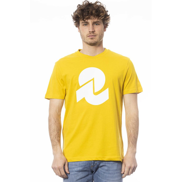 Gelbes Baumwolle Männer T-Shirt