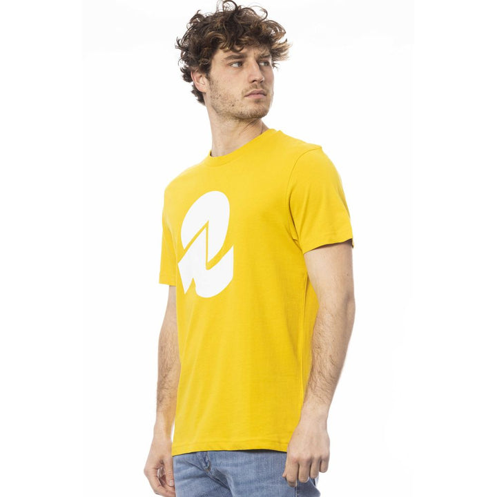 Gelbes Baumwolle Männer T-Shirt