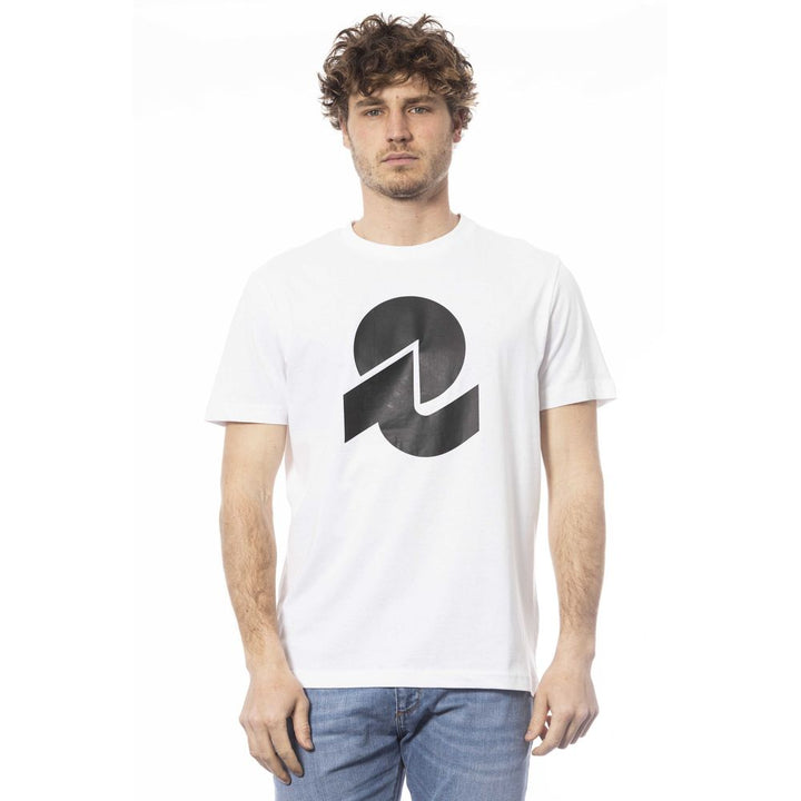 Weißes Baumwolle Männer T-Shirt