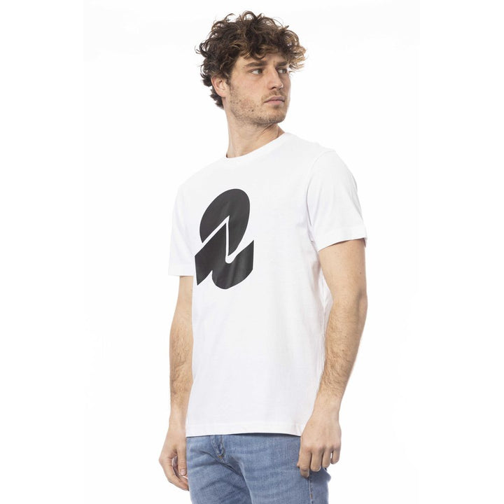 Weißes Baumwolle Männer T-Shirt