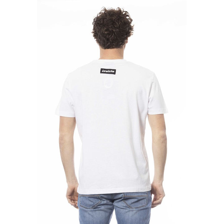 Weißes Baumwolle Männer T-Shirt