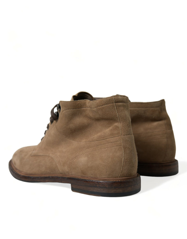 Braune Leder Schnürstiefel Schuhe