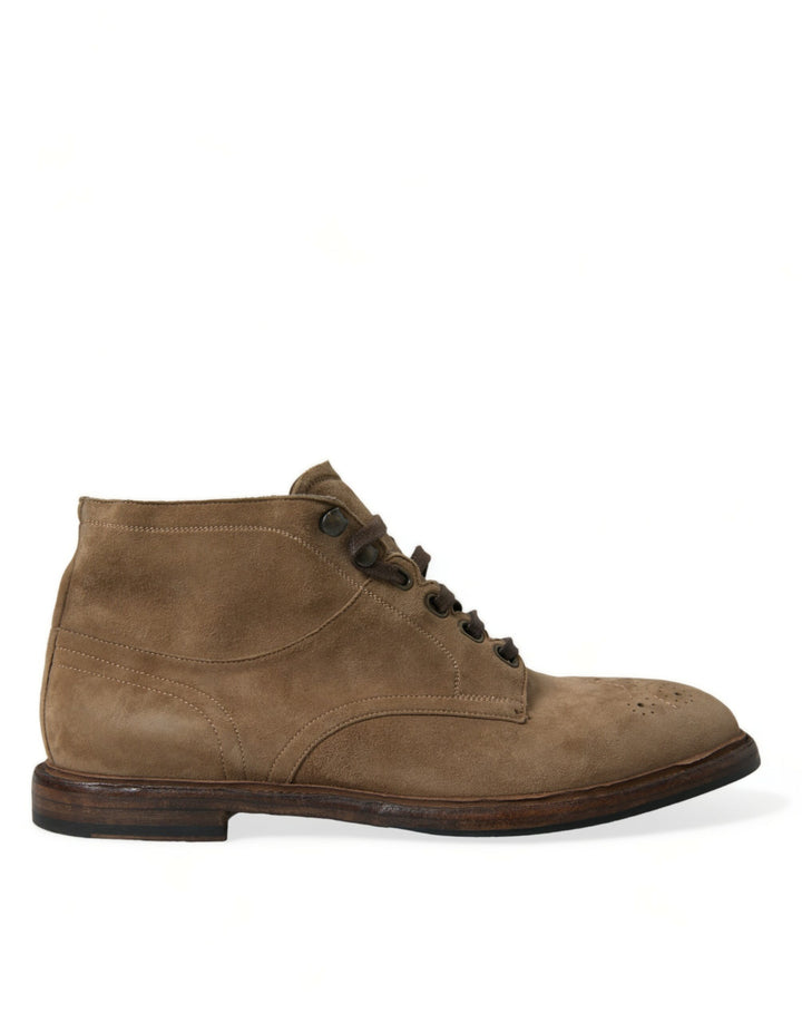 Braune Leder Schnürstiefel Schuhe