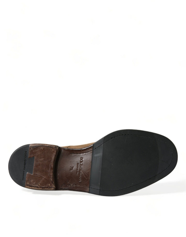Braune Leder Schnürstiefel Schuhe