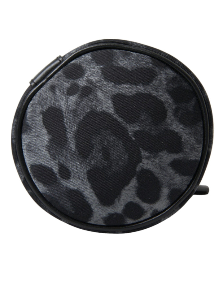 Chic round bottle holder with leopard print