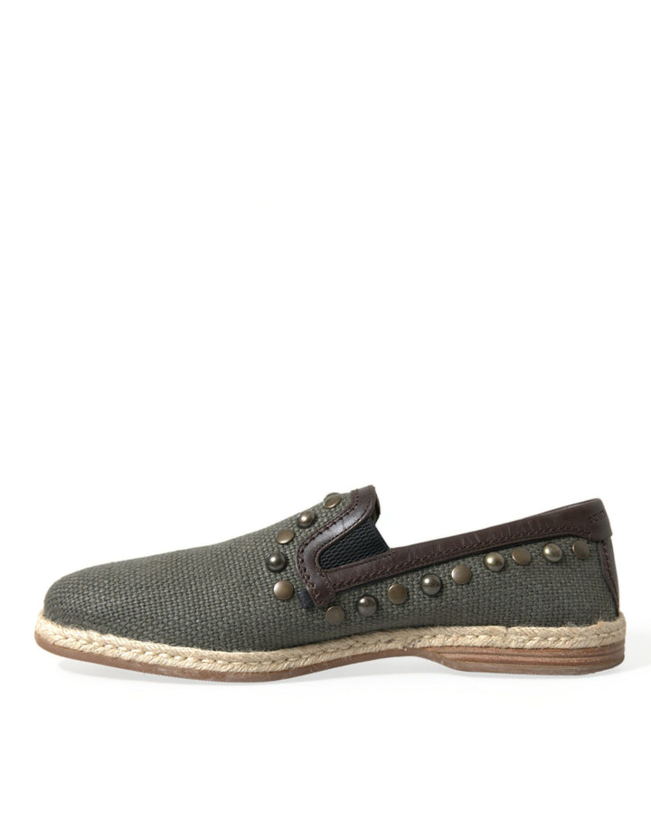 Studded Canvas Slipper Shoes