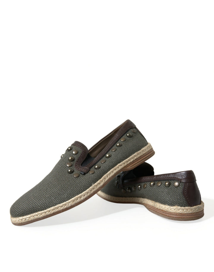 Studded Canvas Slipper Shoes