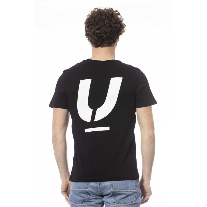 Black cotton men's T-shirt