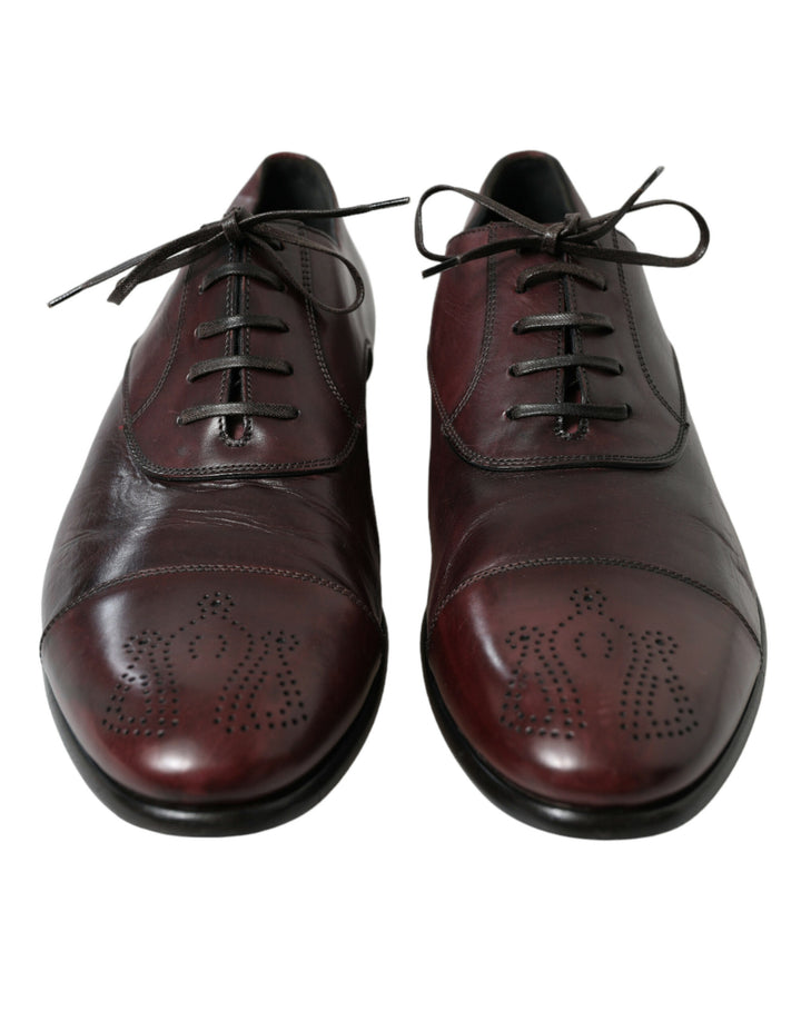 Bordeaux Leder Männer Formal Derby Kleid Schuhe