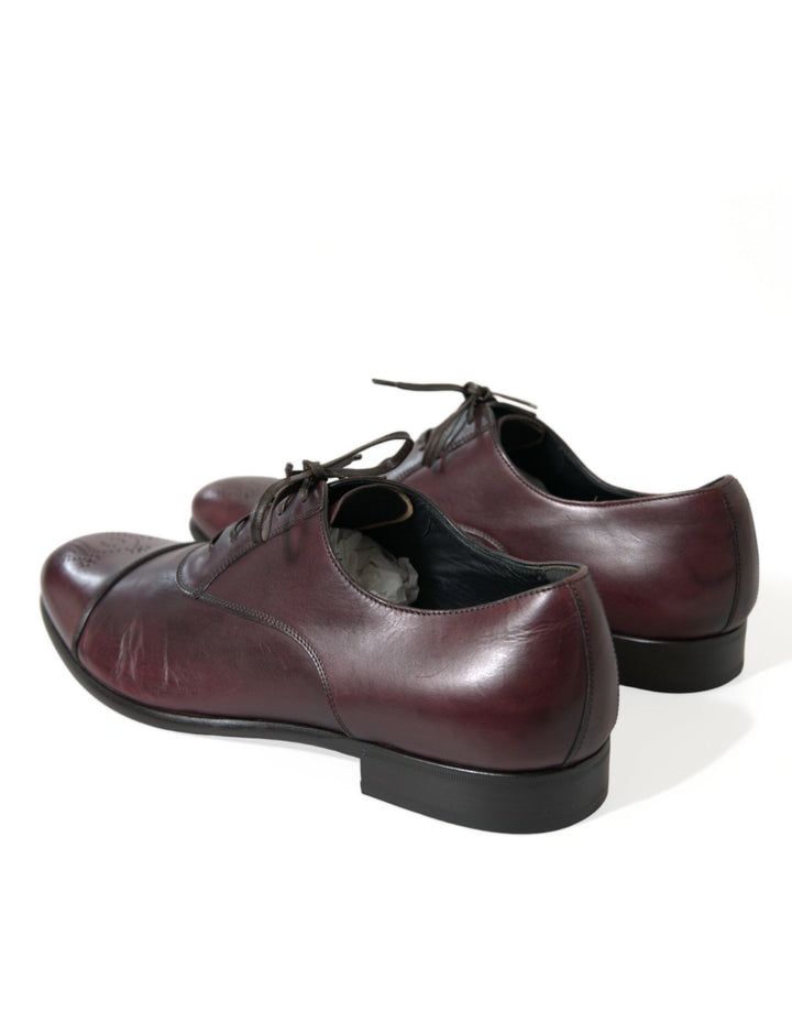 Bordeaux Leder Männer Formal Derby Kleid Schuhe