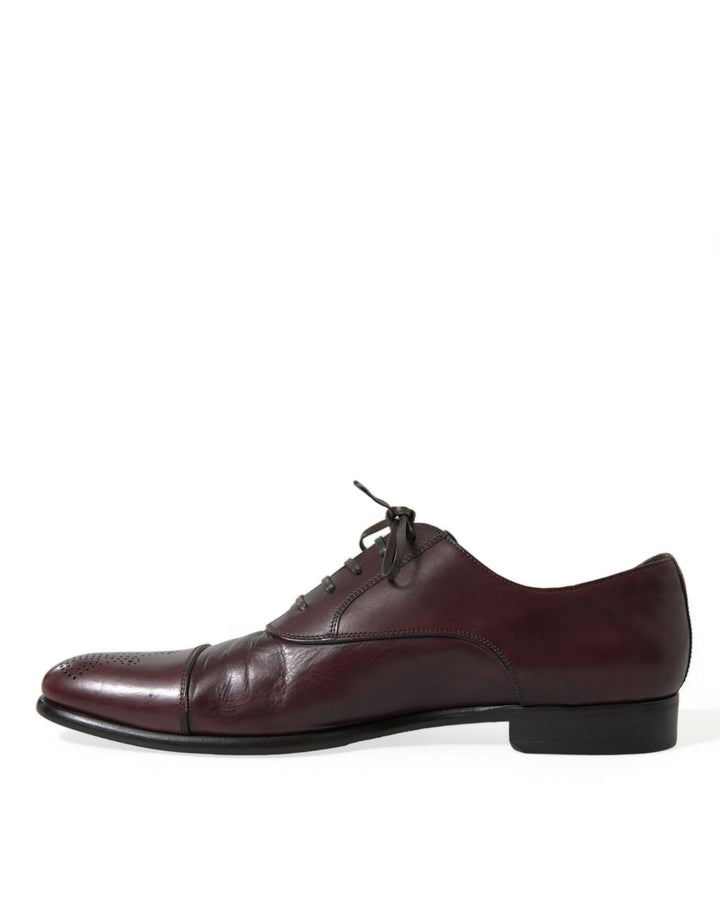 Bordeaux Leder Männer Formal Derby Kleid Schuhe