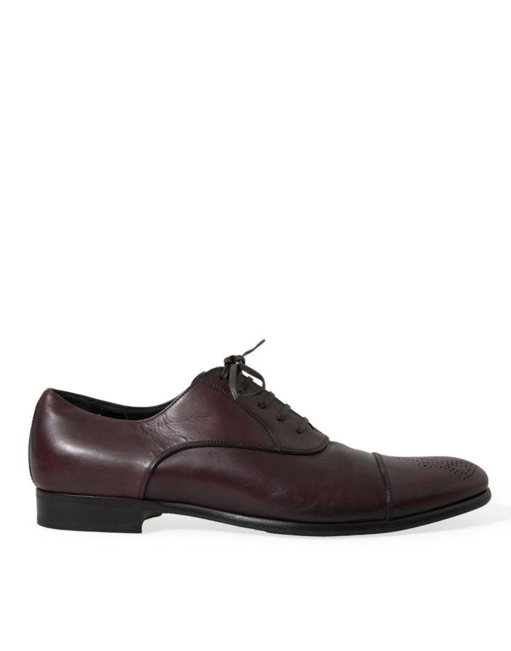 Bordeaux Leder Männer Formal Derby Kleid Schuhe