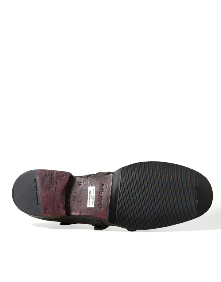 Braune Lederriemen-Schuhe für formelle Anlässe