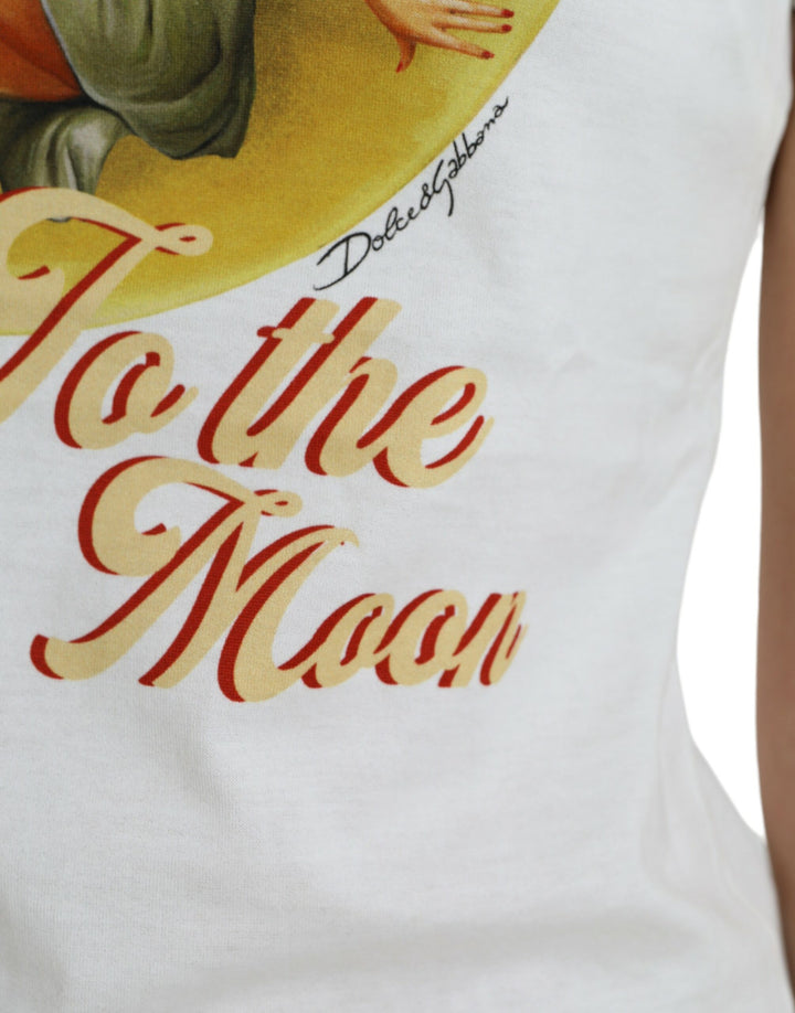 Weißes Bring Me To The Moon T-shirt Top