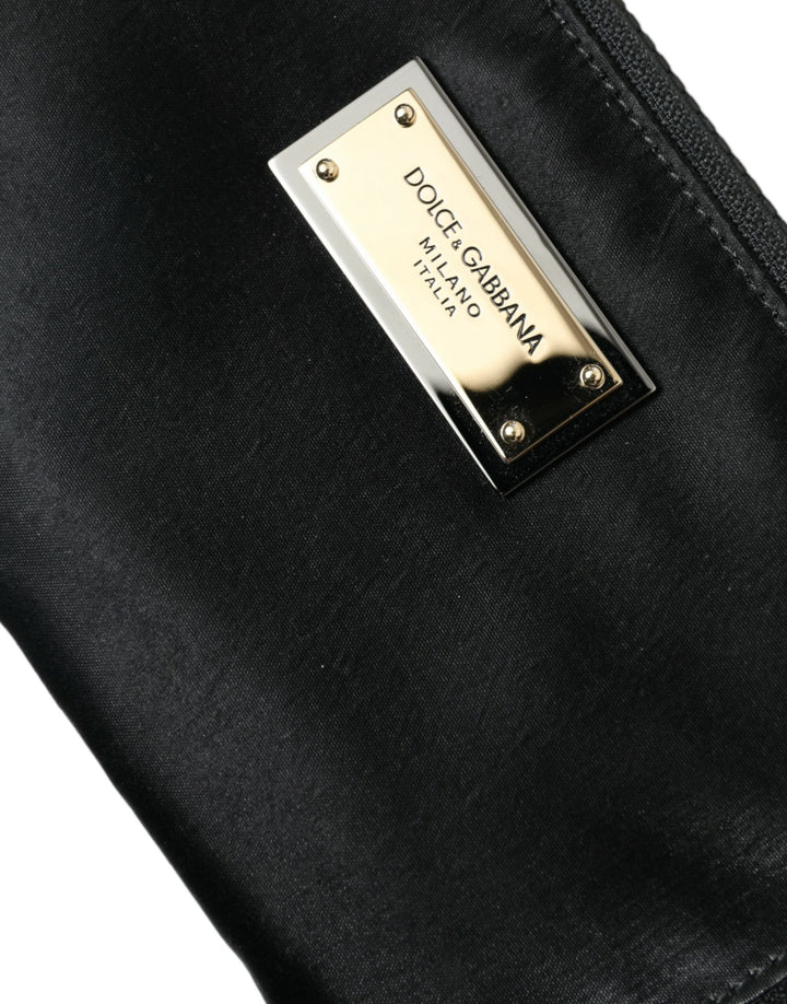 Elite Black Nylon & Leather Case with Logo Detail