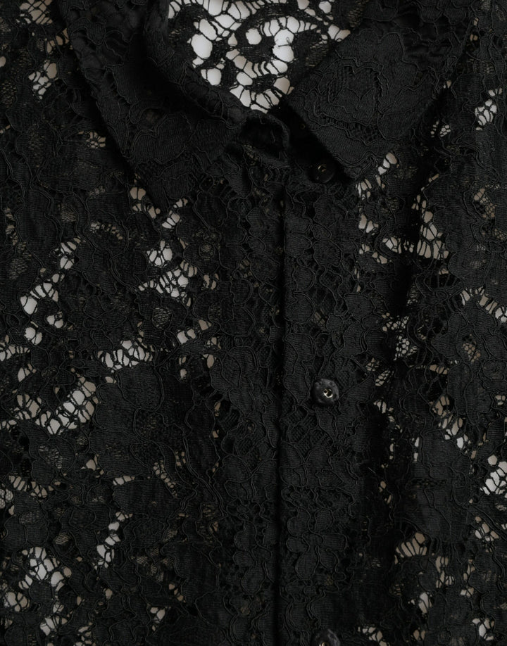 Elegant blouse top made of floral lace