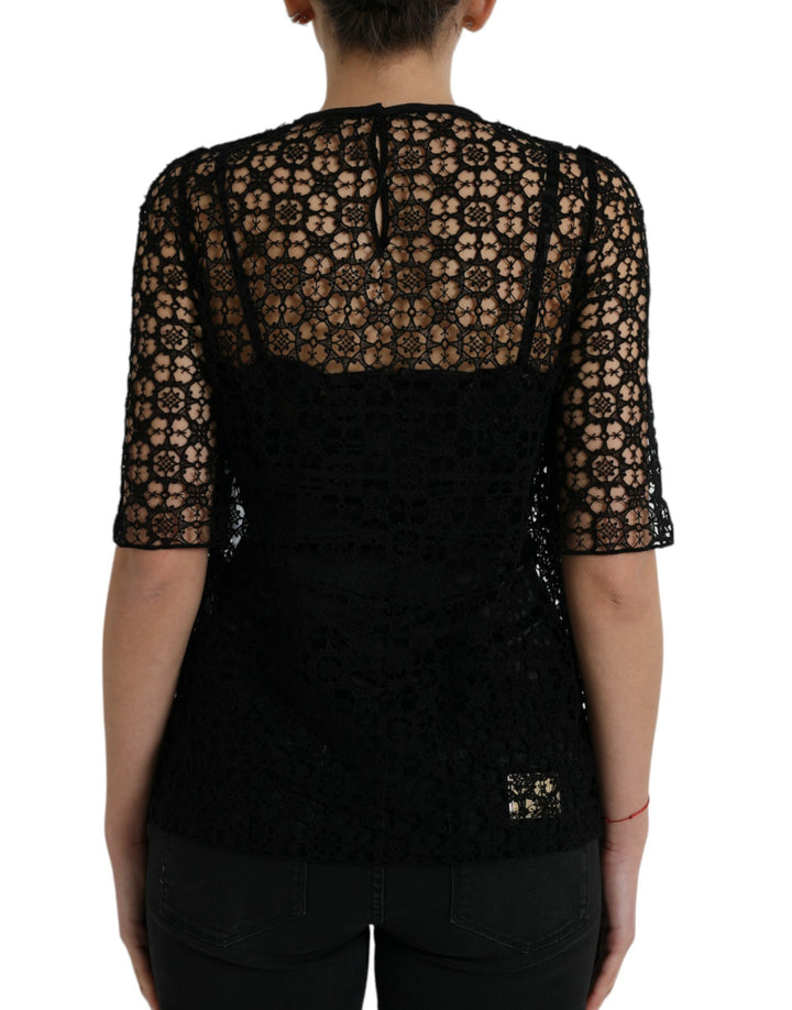 Elegant blouse top made of floral lace