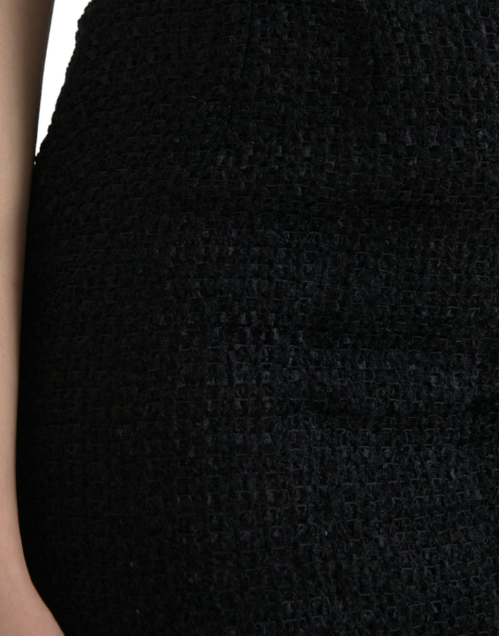 Elegant high-waisted midi skirt