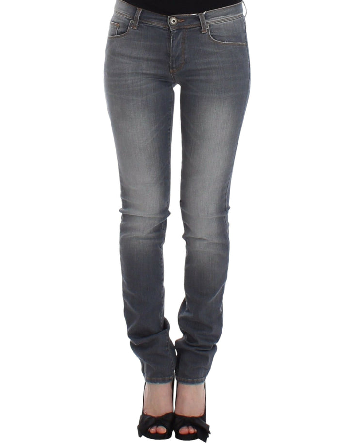 Chic grey slim-fit skinny jeans