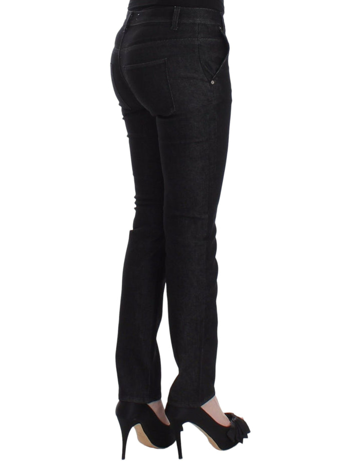 Schwarze Slim Jeans Denim-Hosen Skinny Leg Stretch