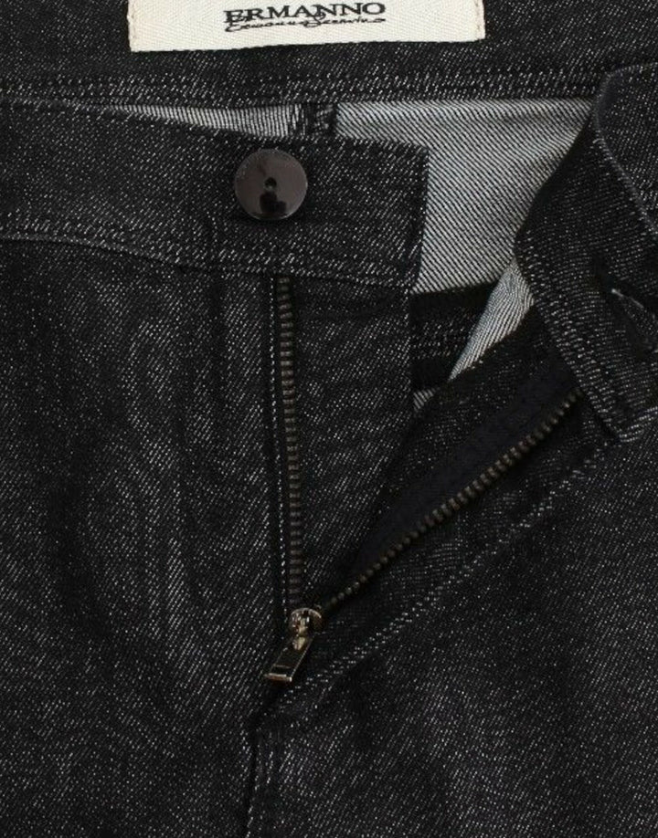 Schwarze Slim Jeans Denim-Hosen Skinny Leg Stretch