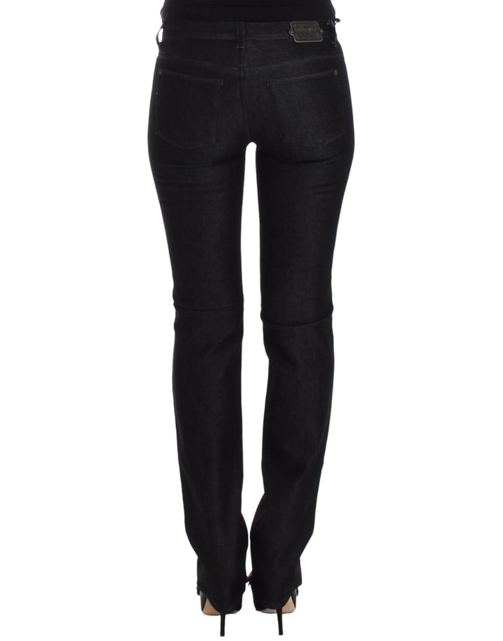 Schwarze Slim Jeans Denim-Hosen Skinny Leg Stretch