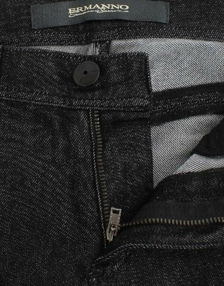 Schwarze Slim Jeans Denim-Hosen Skinny Leg Stretch