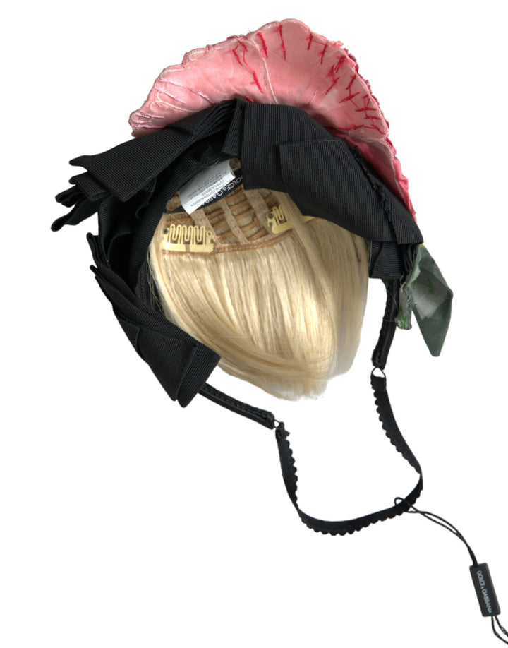 Schwarz Viskose Weißes Haar Parrucchiera Stirnband Diadem