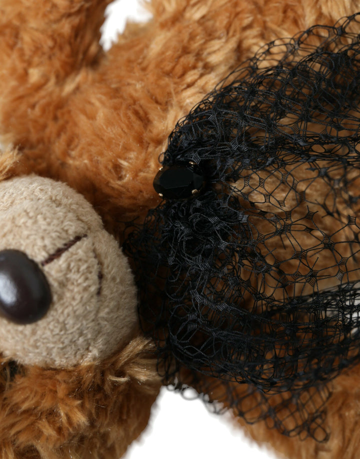Brauner Teddybär Gold Kristallkrone Haarband Diadem