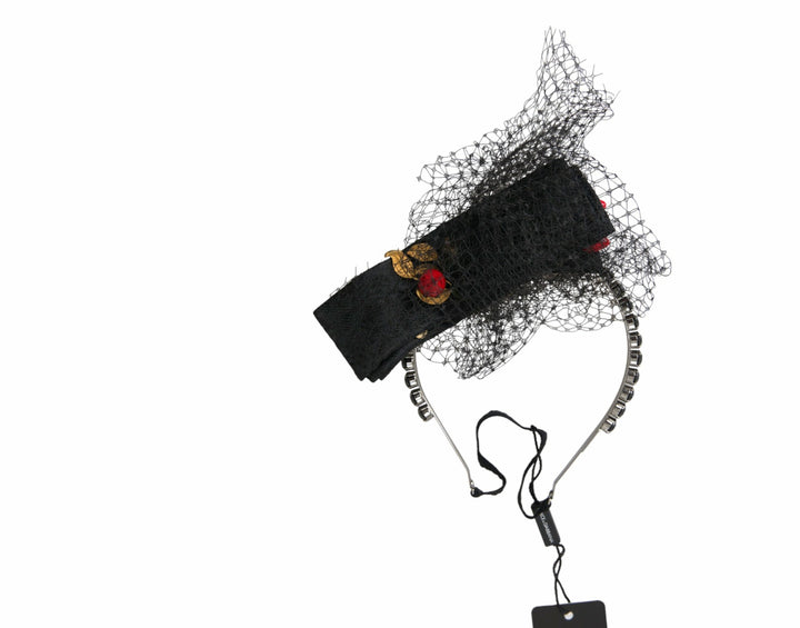 Schwarze Erdbeere Sizilien Crystal Mesh Net Stirnband Diadem