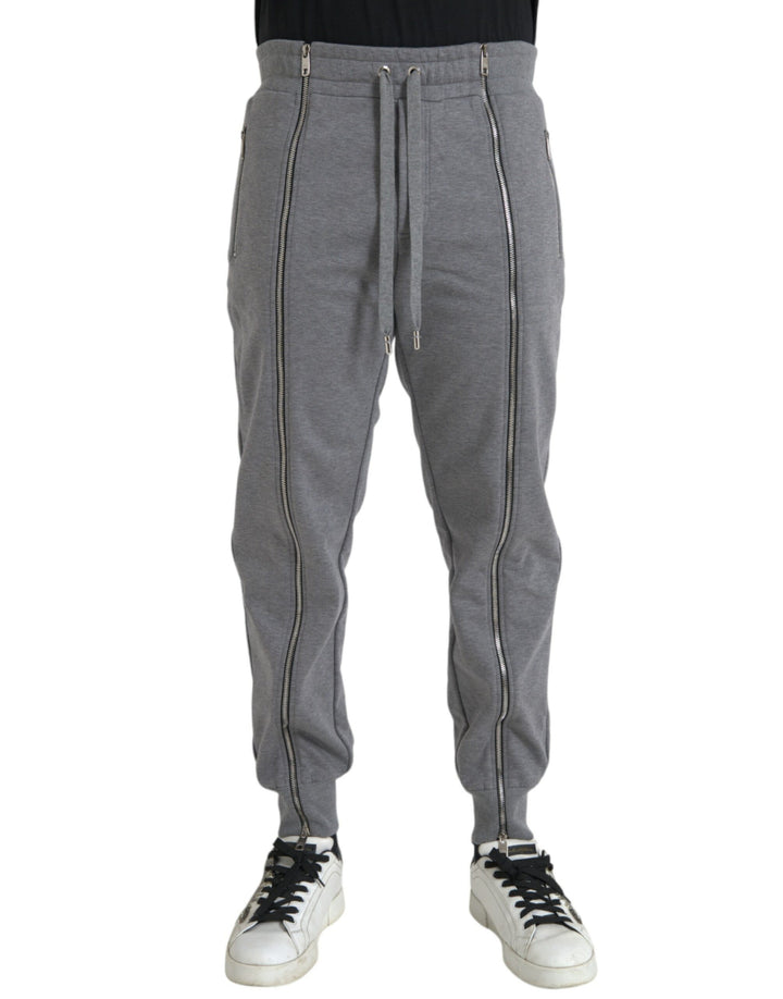 Grey cotton jogger skinny sweatpants