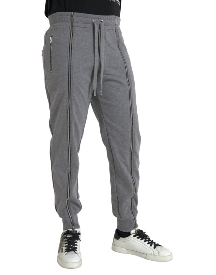 Grey cotton jogger skinny sweatpants