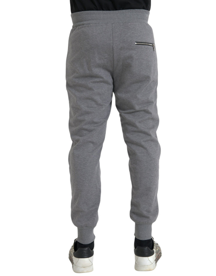 Grey cotton jogger skinny sweatpants