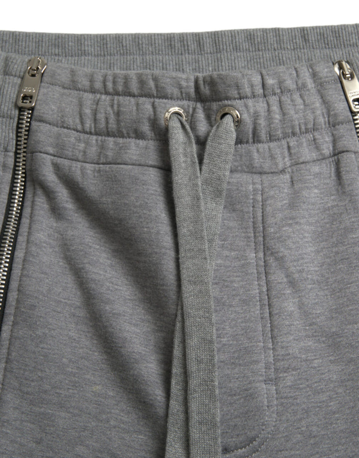 Grey cotton jogger skinny sweatpants