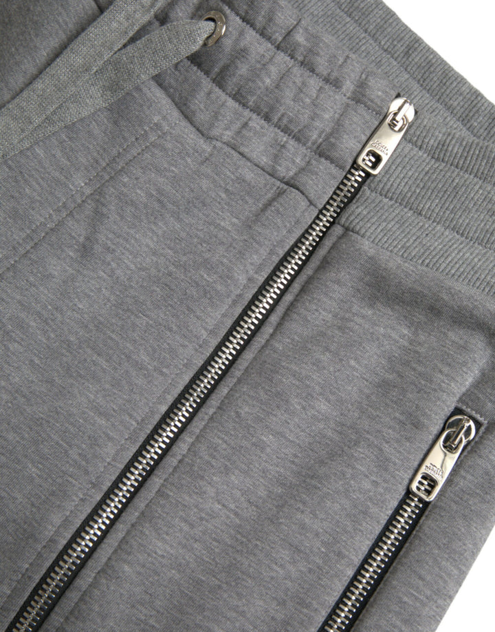 Grey cotton jogger skinny sweatpants