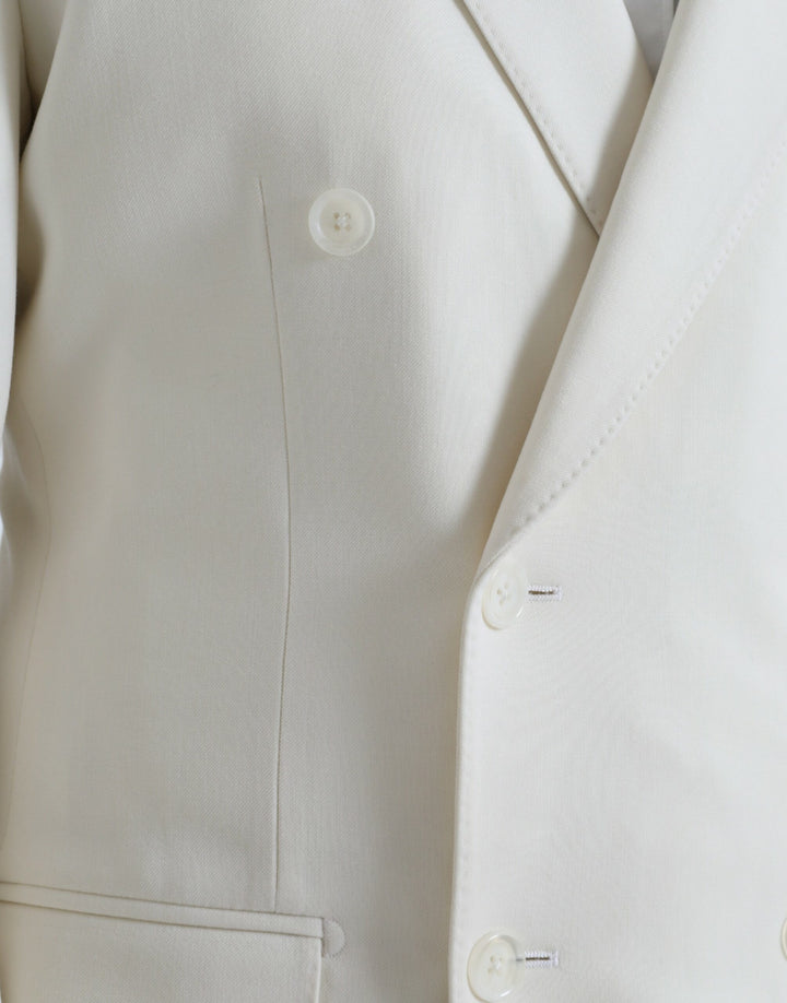 White wool blazer MARTINI double-breasted