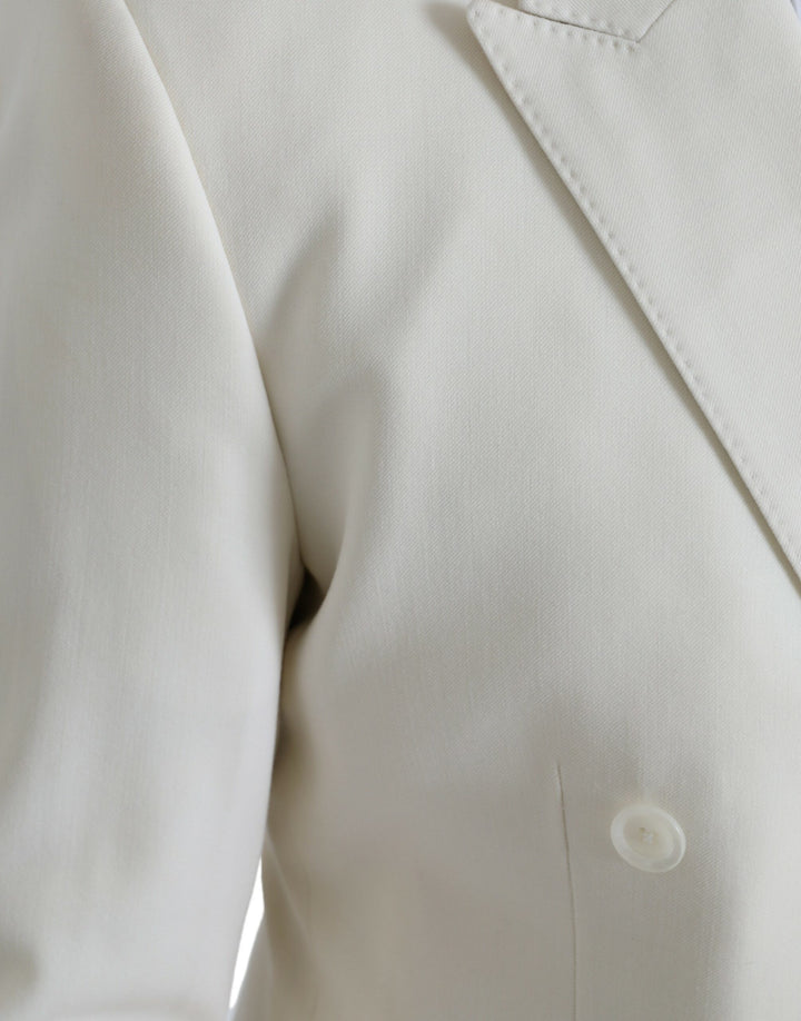 White wool blazer MARTINI double-breasted