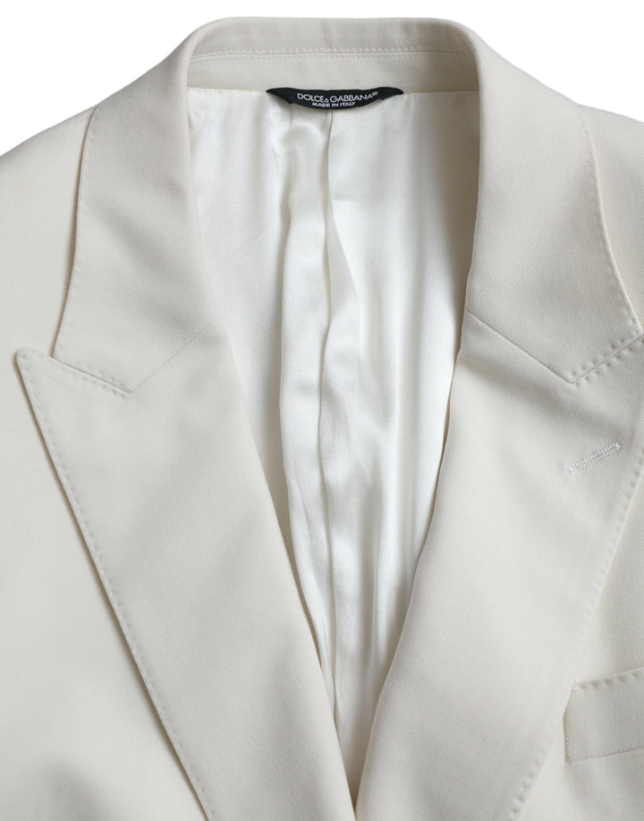 White wool blazer MARTINI double-breasted