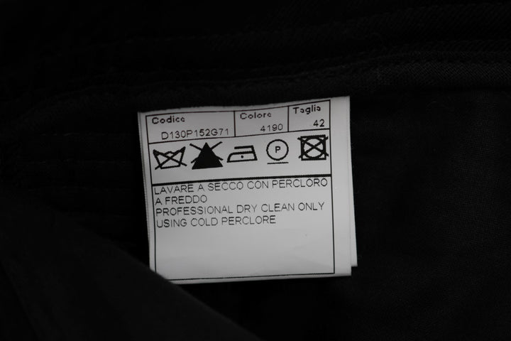 Schwarze Slim Fit Freizeithose aus Baumwolle
