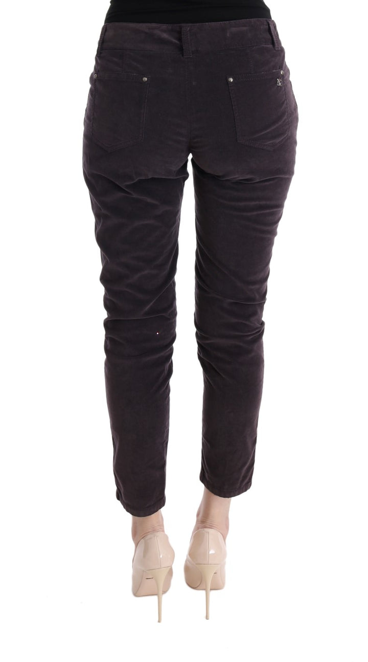 Braun Baumwolle Cropped Casual Hose