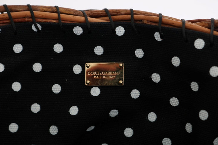 Beige Stroh Schlangenhaut Pom Pom Kristall AGNESE Tasche