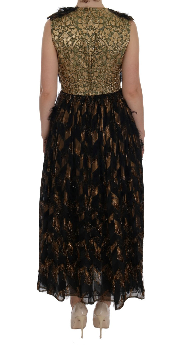 Elegant A-line sleeveless full length dress