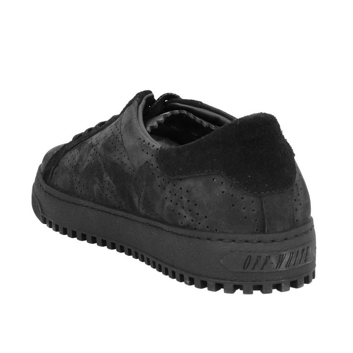 Black calfskin women's sneakers