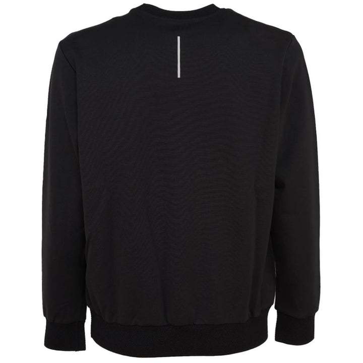 Schwarzer Baumwollpullover für Männer