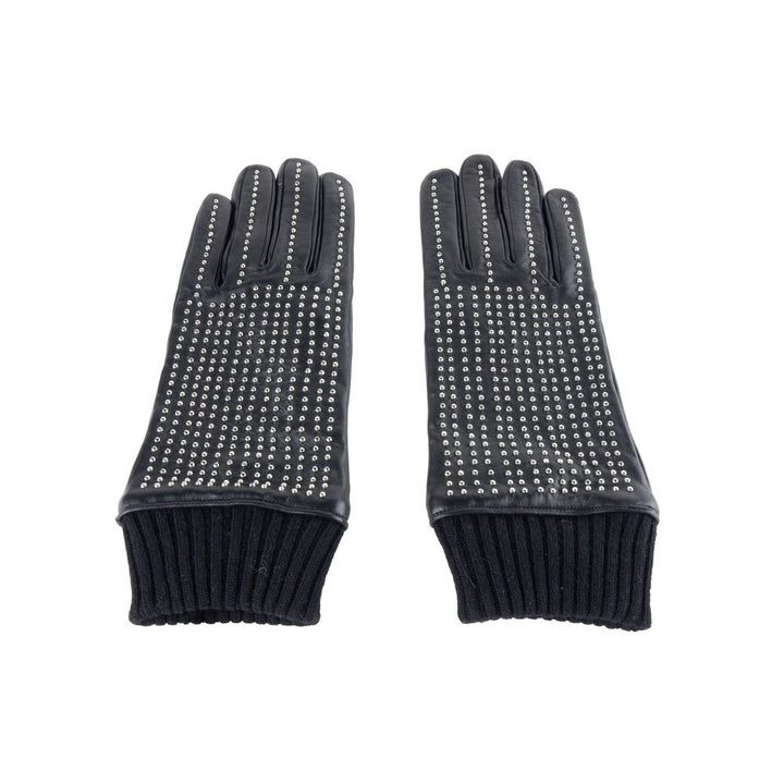 Schwarzes Lammfell Herrenhandschuh