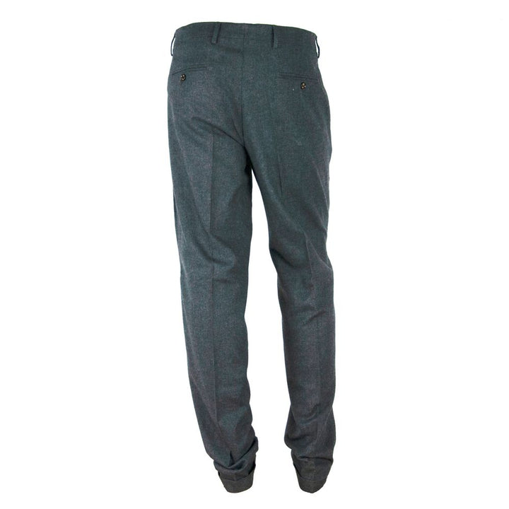 Elegant grey winter trousers made of cotton blend