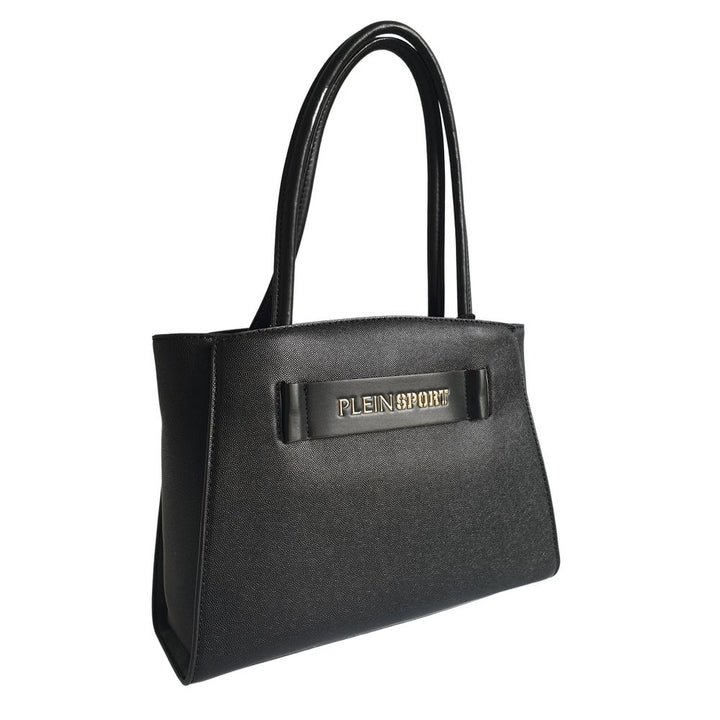 Elegante schwarze Tote Bag mit drei Fächern